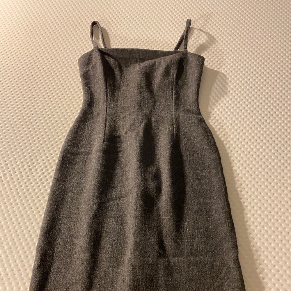 Dolce and Gabbana Grey thick wool fitted dress